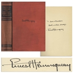 Ernest Hemingway Signed First Edition, First Printing of The Fifth Column and the First Forty-Nine Stories -- A Very Uncommon Title Signed by Hemingway